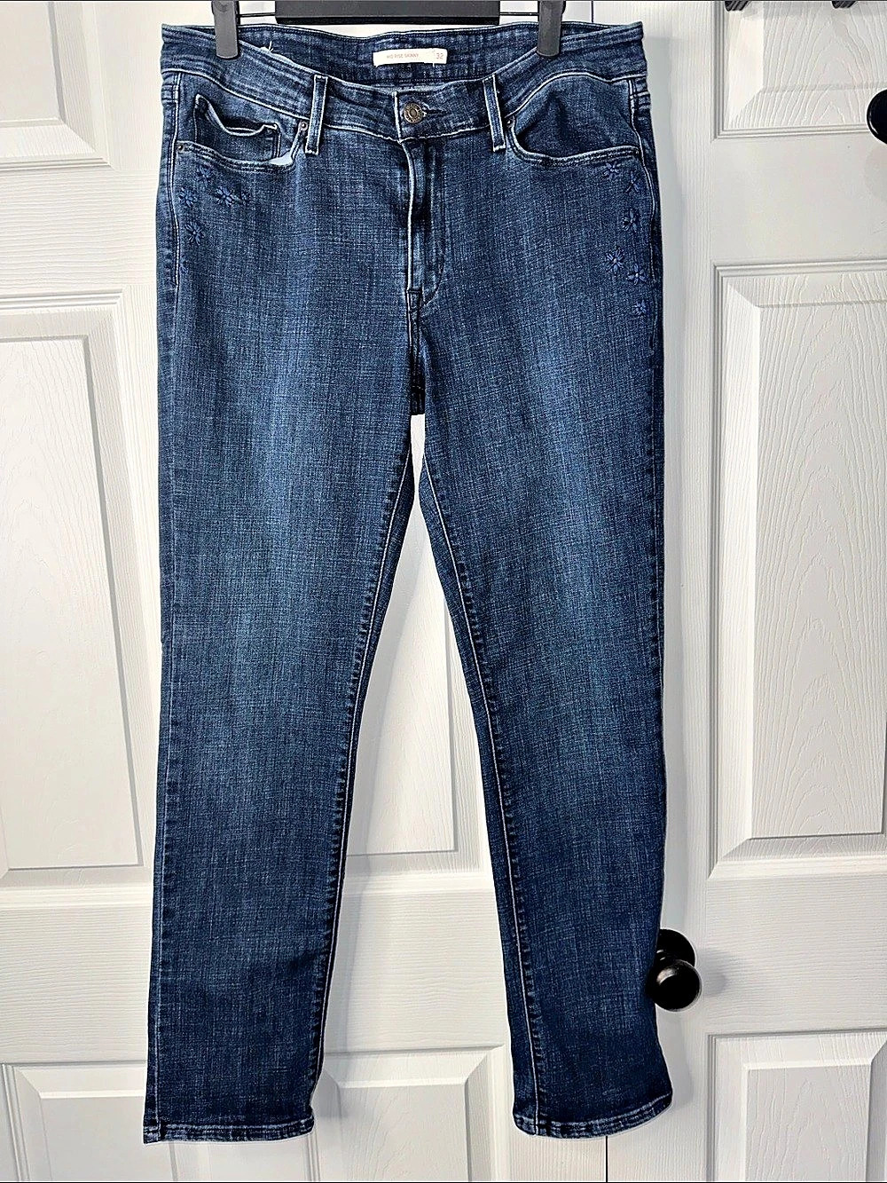 Levi's Mid Rise Skinny Women's Blue Skinny Jeans Waist 32